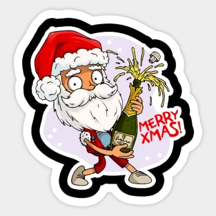 Funny Santa Sticker